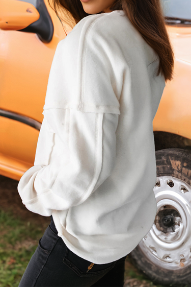 Drop Sleeve Pullover Sweatshirt